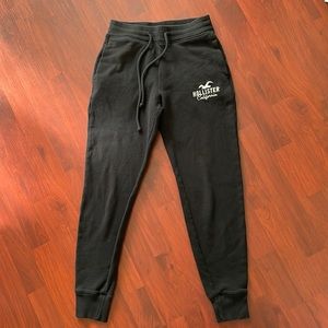 Hollister high rise black sweat jogger pockets XS